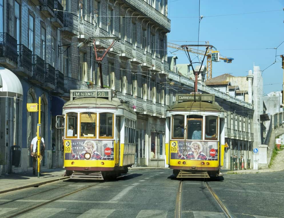 Strassenbahn in Lissabon, die Carros eléctricos
