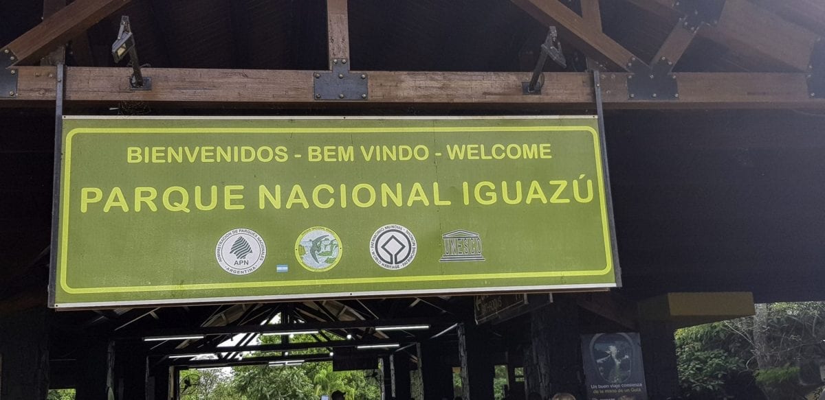 Eingangsschild Iguazú