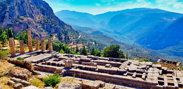 Blick ins Tal bei Delphi