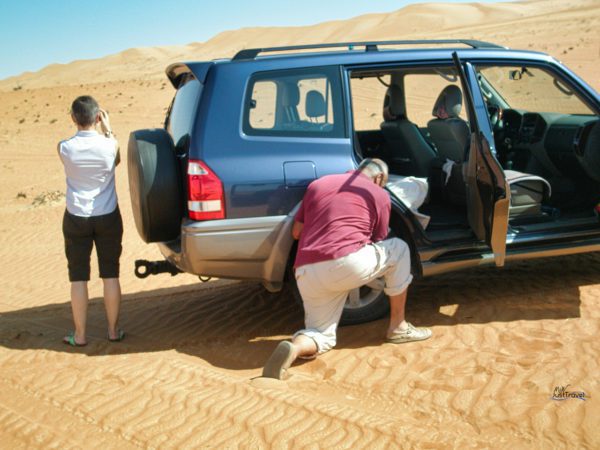 Der richtige Reifendruck ist das Wichtigste im Sand