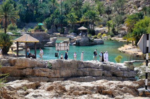 Besucher Wadi Bani Khaled