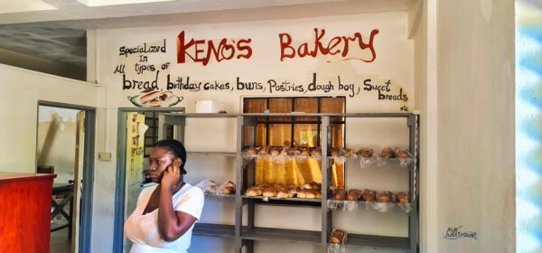 Pause bei einer Bäckerei in St.Vincent